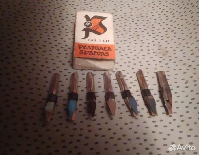 Перо шрифтовое,набор 7шт.ссср