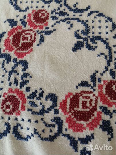 Скатерть лен с вышивкой