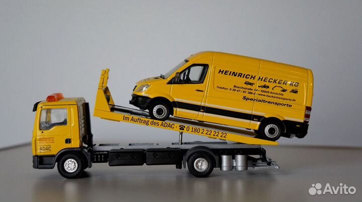 1/50 эвакуатор MAN тягач 2 в 1 редкий 1:50