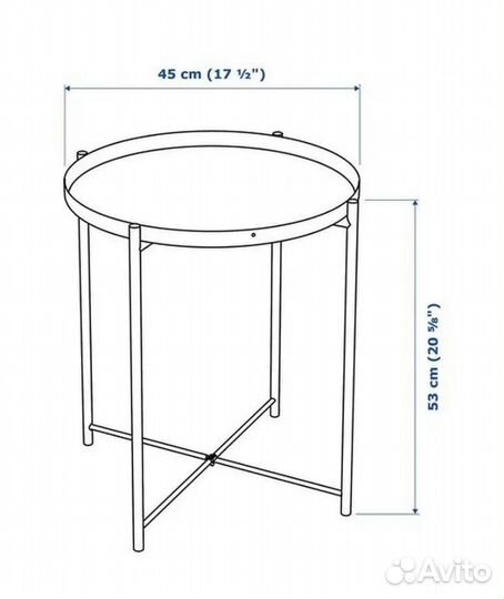 Журнальный столик IKEA белый