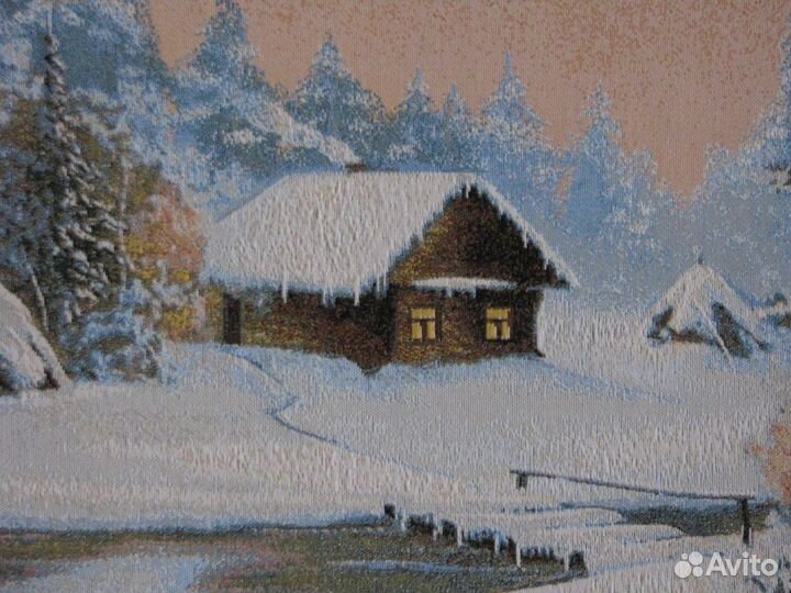 Панно гобелен Зимний пейзаж