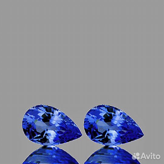 Сапфир натуральный 0,84Ct 5,5х4мм 2шт VVS Цейлон