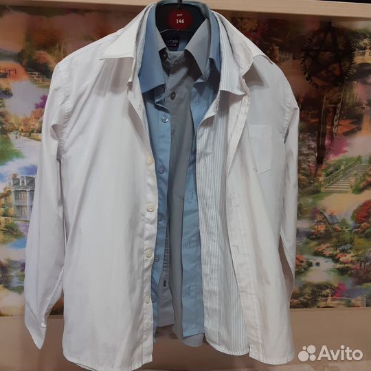 Рубашки школьные 134-40 4шт