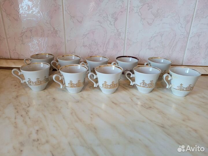 Чайные кофейные фарфор чашки СССР