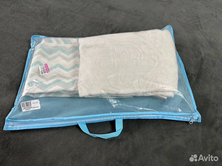 Детское постельное белье в кроватку 120 60 и плед