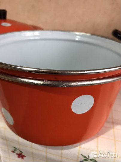Набор кастрюль эмалированных СССР