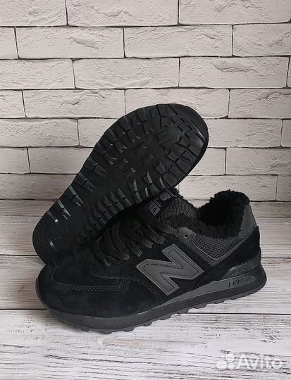 Кроссовки зимние замшевые на меху NEW balance 574