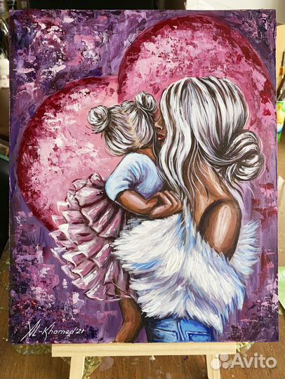 Картина Мама и дочка. Материнство. Любовь. Забота