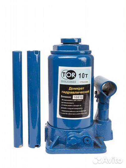 Домкрат бутылочный гидравлический TOR дг-10, 10 т