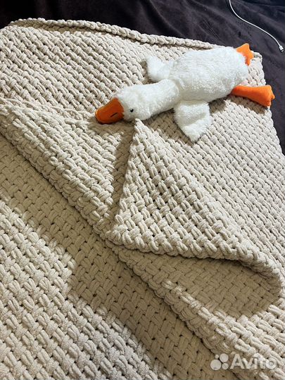 Плед ручной работы плюшевый