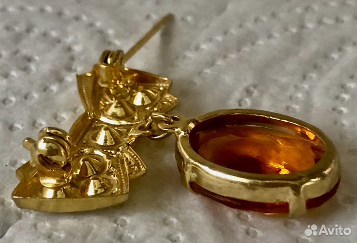 Брошь бант Кулон астеризм Клипсы Чехословакия