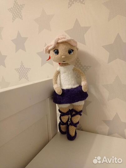 Вязаная кукла, игрушка,балерина
