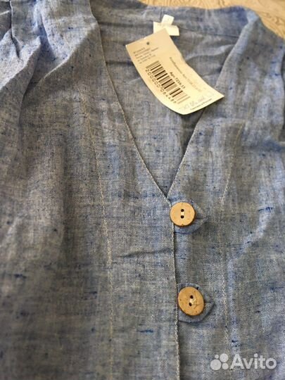 Льняной комбинезон 52 р новыый