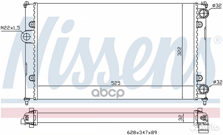 Радиатор seat ibiza-cordoba 1,8 GLX 93- 639961