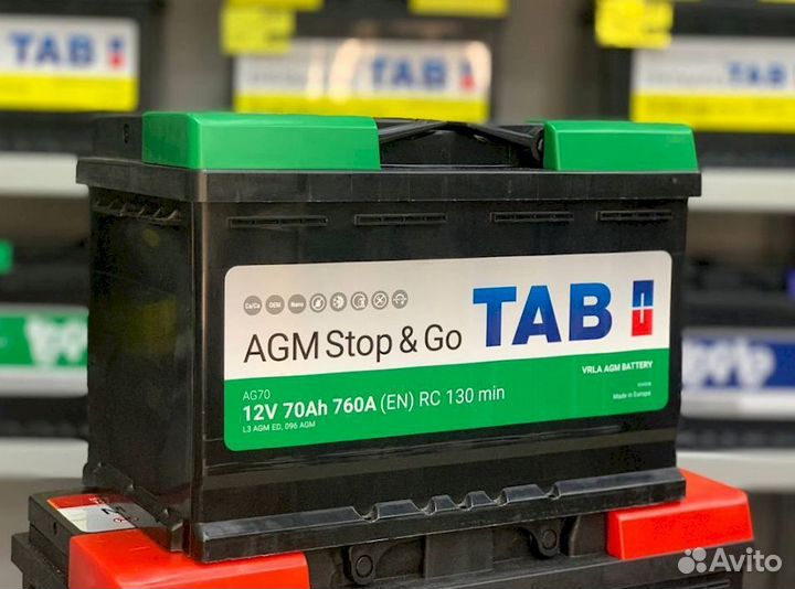 Аккумулятор новый TAB AGM stop&GO 70Ач