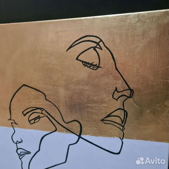 Интерьерная картина поталь акрил 50х50