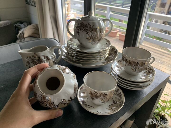 Кофейный сервиз фарфор лфз СССР (неполный)