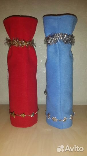 Новогодний чехол для бутылок на стол