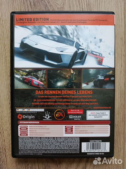 Need for Speed: The Run Limited Edition немецкий