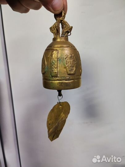 Колокольчик бронзовый винтаж