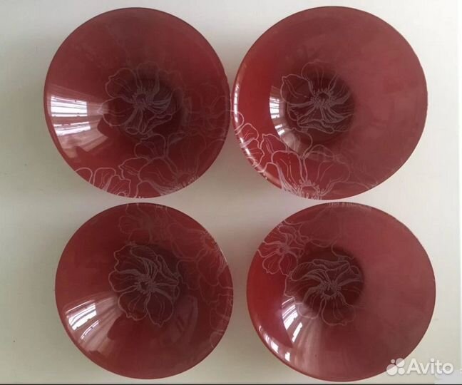 Салатник Luminarc Poppy flowers red Франция 16 см