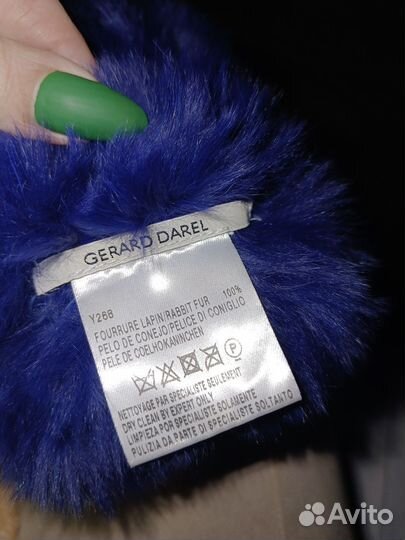 Варежки, рукавички синие из меха