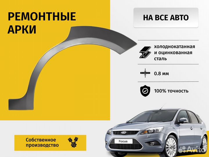 Комплект ремонтных арок Chevrolet Lanos с гарантие