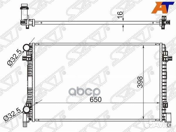 Радиатор Audi A3 12-19 / Skoda Octavia 12-20