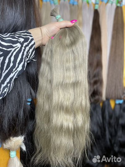 Волосы натуральные волнистые 60 см