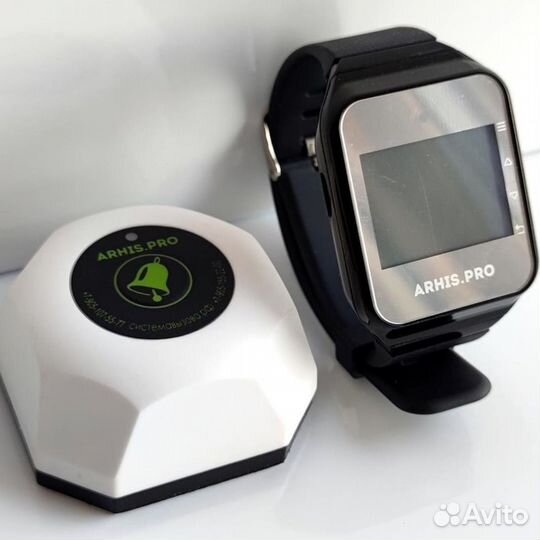 Кнопка вызова официанта, часы-пейджер персонала