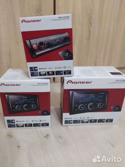 Магнитолы Pioneer MVH-S620BT/S520BT, FH720BT новые