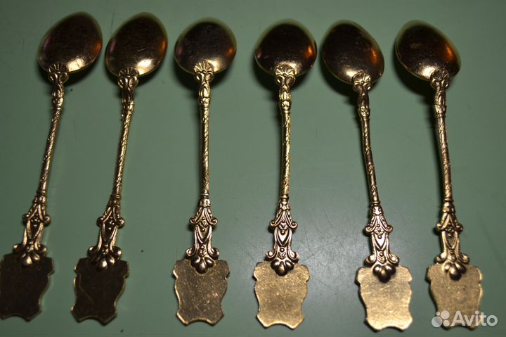 Набор чайных ложек Ростов финифть и Чайная пара