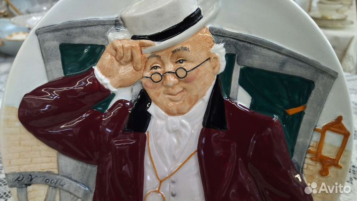 Тарелка Барельеф Оригинальный Тоби Мистер Пиквик