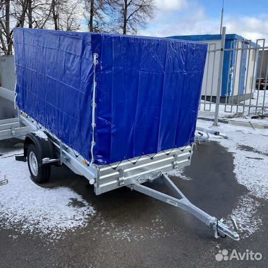 Прицеп Мзса 2.7м с синим тентом