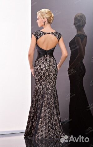 Вечернее платье в пол черное