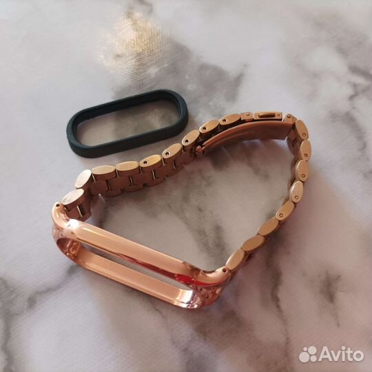 Ремешок металлический для Xiaomi mi band 4/5/6