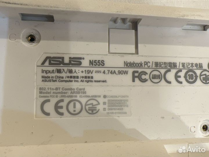 Ноутбук asus n55s по запчастям