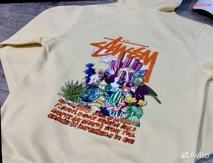 Желтый худи Stussy
