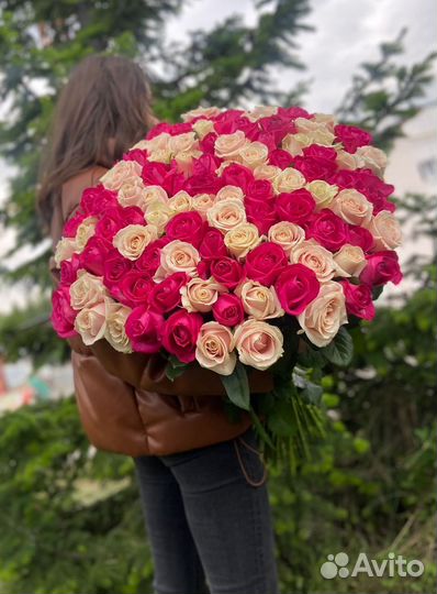 Букет роз с доставкой 101 шт