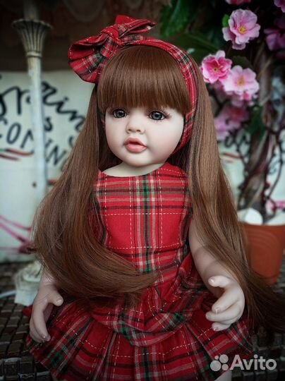 Кукла реборн силикон-виниловая 55 см можно купать