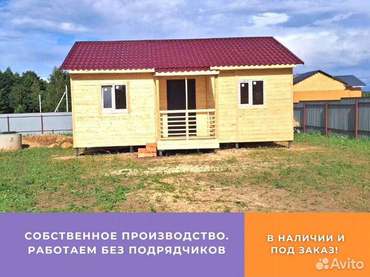 Каркасный домик 6x4 для дачи