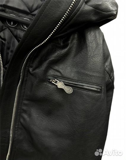 Кожаная куртка Thug club