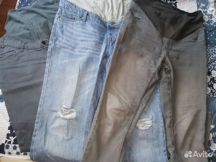 Одежда (джинсы, платье, кофты) для беременных 46