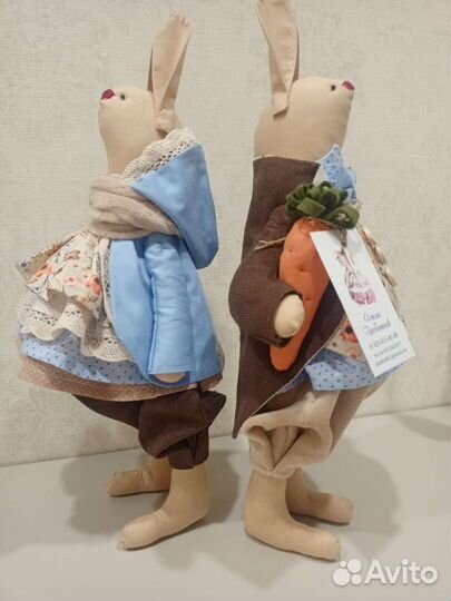 Текстильные зайцы