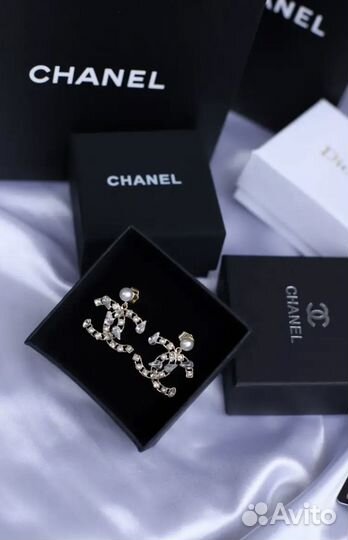 Серьги chanel с жемчугом