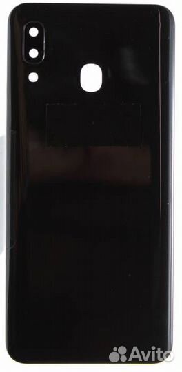 Задняя крышка для Samsung A305F A30 Черная (со сте