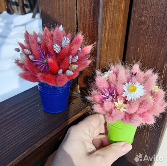 Сухоцветы мини букетики