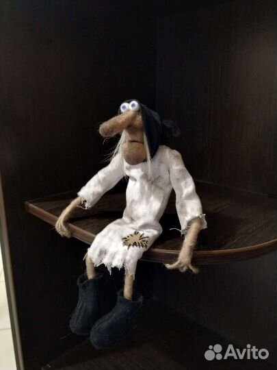 Баба Яга по мотивам Домовёнок Кузя)валяная игрушка