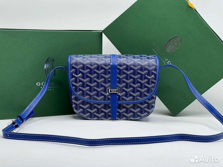 Сумка Goyard канва и Кожа Люкс 22/16см