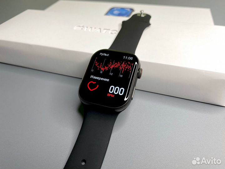 Apple watch 9 с яблоком при включении